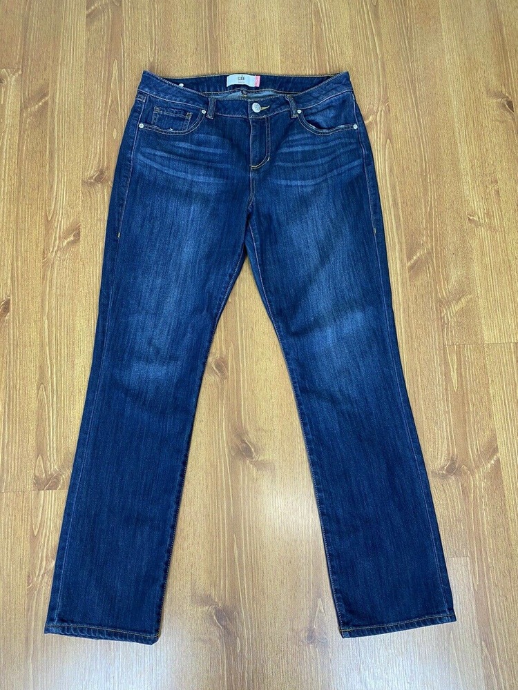 CABI Medium Wash The Straight Leg Denim Blue Jeans Style #5166 Womens Size 10